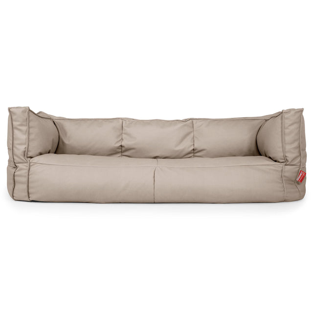 3-Sitzer Albert Sitzsacksofa - Veganes Leder Elfenbein 01