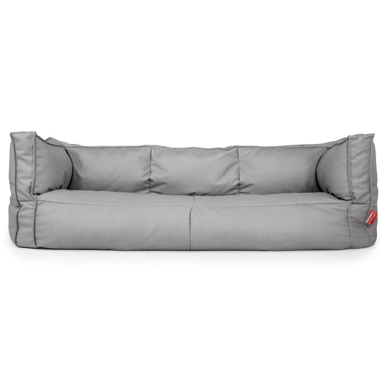3-Sitzer Albert Sitzsacksofa - Veganes Leder Grau 01