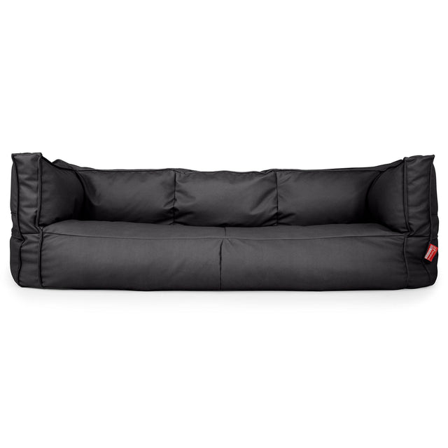 3-Sitzer Albert Sitzsacksofa - Veganes Leder Schwarz 01