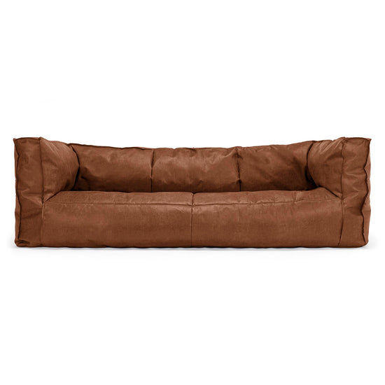 3-Sitzer Albert Sitzsacksofa - Vintage Leder Karamell 01