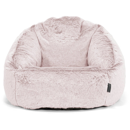 Bubble Sitzsack Sessel - Kaninchen Kunstfell Pastellrosa 01