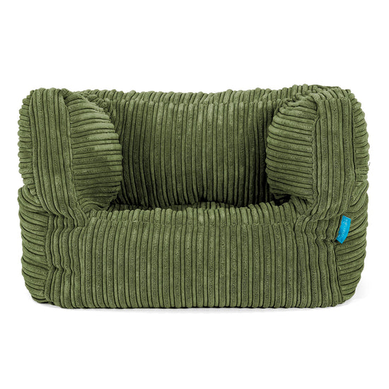 Albert Kinder Sitzsack Sessel 1-5 Jahre - Cord Nadelwaldgrün 01