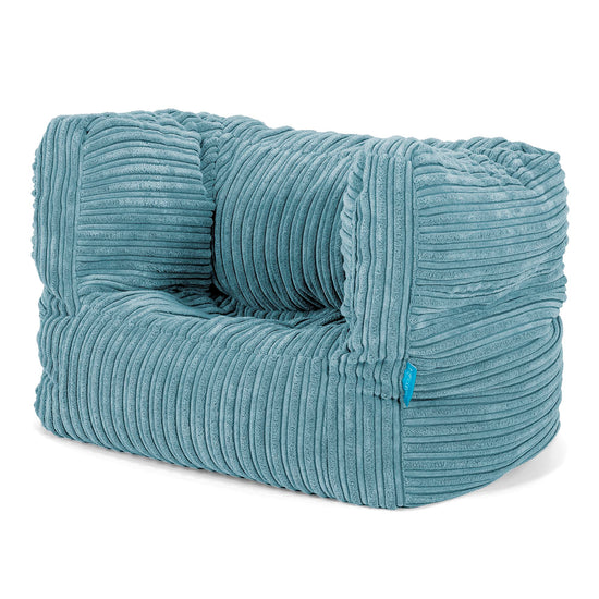 Albert Kinder Sitzsack Sessel 1-5 Jahre - Cord Türkis 02