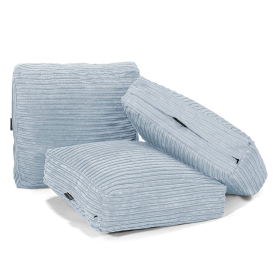 Bodenkissen - Cord Baby Blau 04