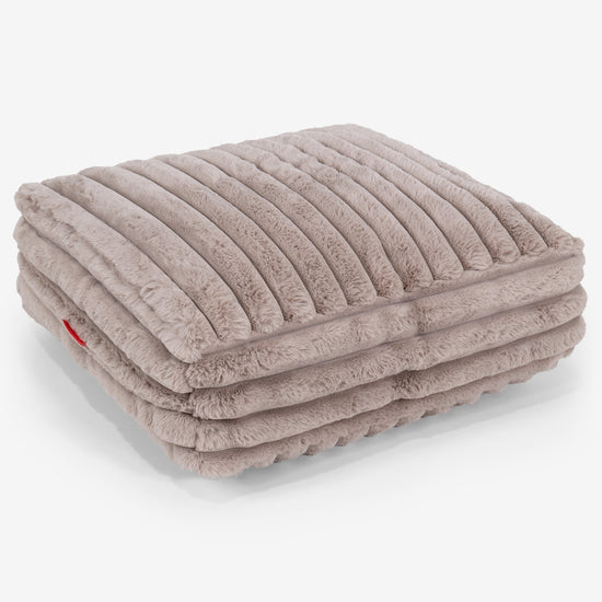 Sitzkissen - Ultra Plüsch Cord Nerzfarben 01