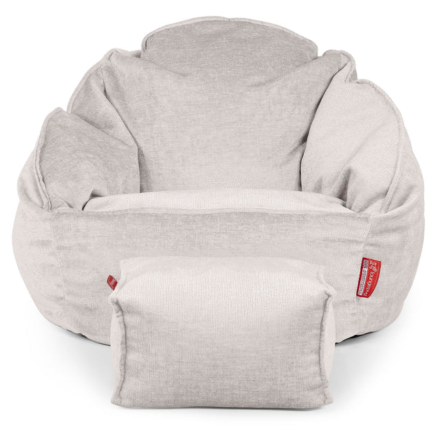 Bubble Sitzsack Sessel - Chenille Creme 02
