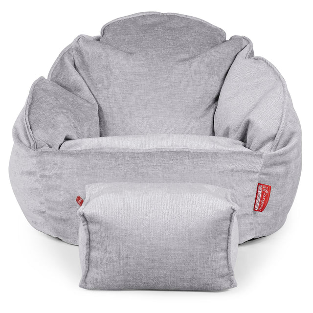 Bubble Sitzsack Sessel - Chenille Grau 02