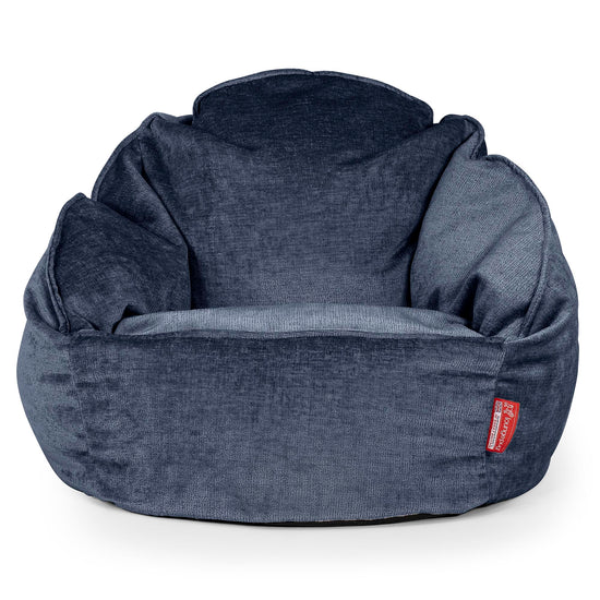 Bubble Sitzsack Sessel - Chenille Marineblau 01