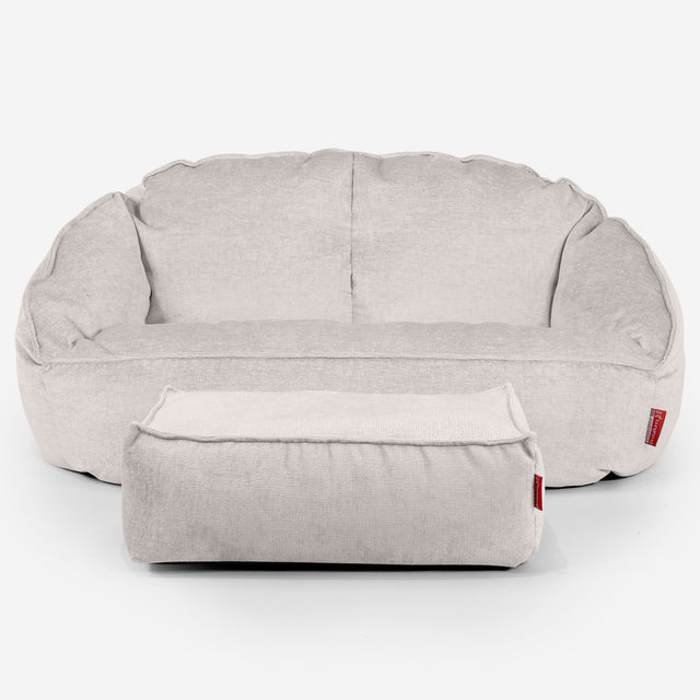 Bubble Sitzsack Sofa - Chenille Creme 02