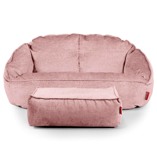 Bubble Sitzsack Sofa - Chenille Pink 02