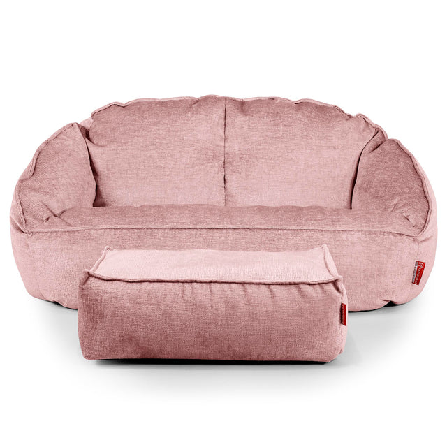 Bubble Sitzsack Sofa - Chenille Pink 02