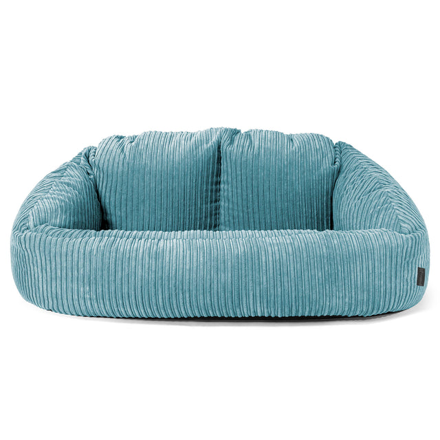 Bubble Sitzsack Sofa - Cord Türkis 01