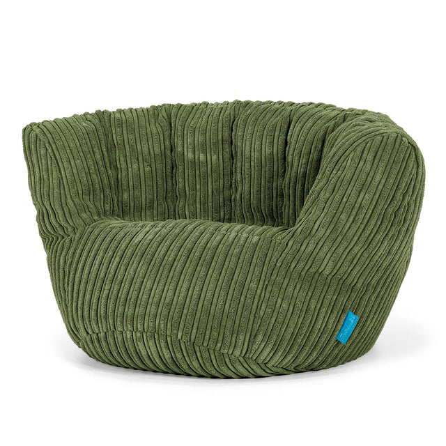 Charles Vintish Kinder Sitzsack 2-6 Jahre - Cord Nadelwaldgrün 02
