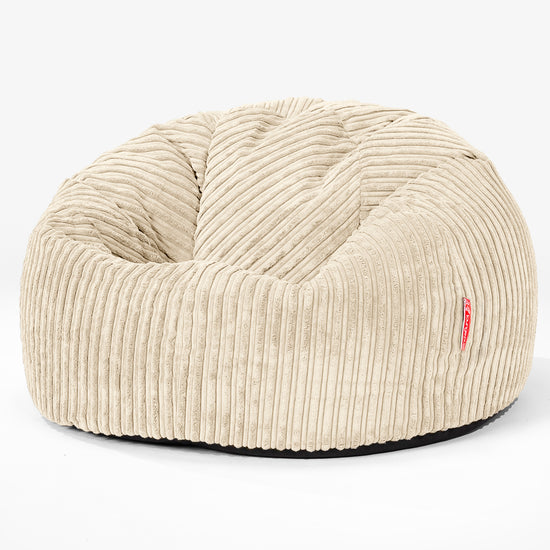 CloudSac 200 XXL Memory-Schaum Kinder Sitzsack 2-12 jahren - Cord Creme 01