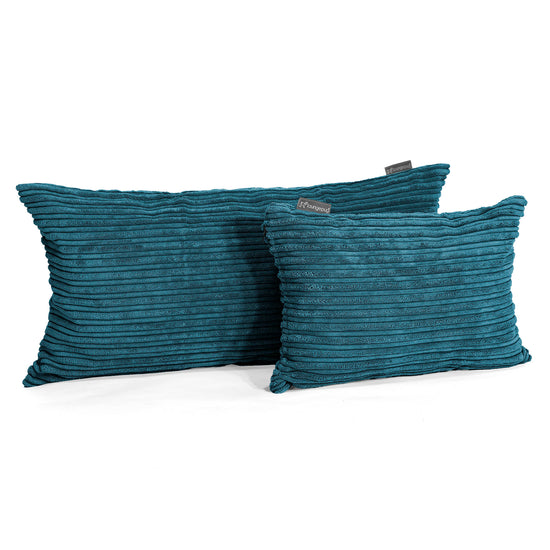 CloudSac 50 Riesen Memory-Schaum Kissen 40 x 80cm - Cord Blaugrün 03