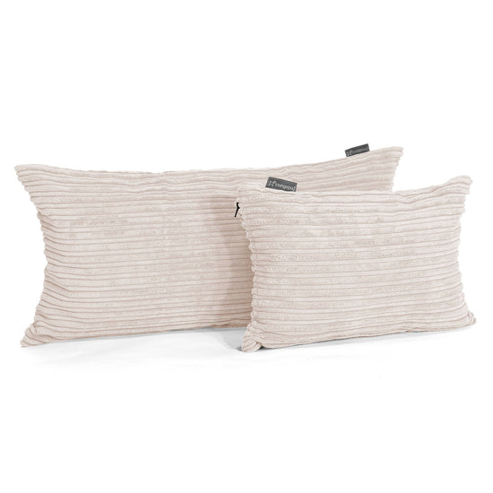 CloudSac 50 Riesen Memory-Schaum Kissen 40 x 80cm - Cord Elfenbein 03