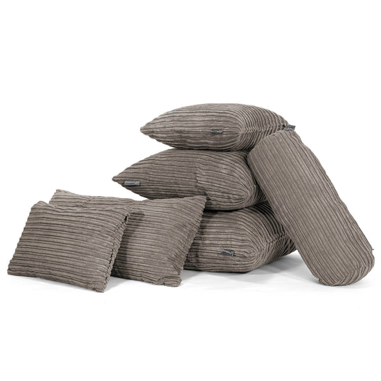 CloudSac 50 Riesen Memory-Schaum Kissen 40 x 80cm - Cord Schiefergrau 04