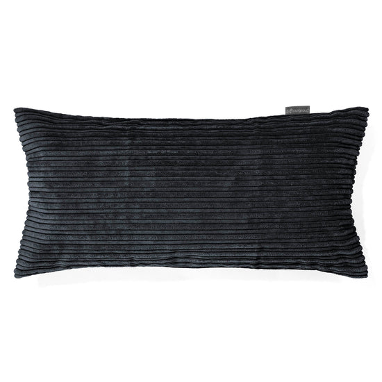 CloudSac 50 Riesen Memory-Schaum Kissen 40 x 80cm - Cord Schwarz 01