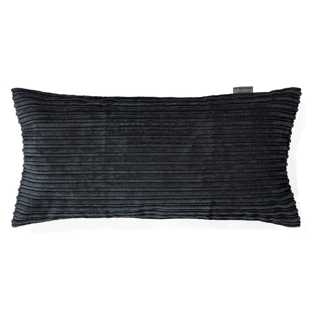 CloudSac 50 Riesen Memory-Schaum Kissen 40 x 80cm - Cord Schwarz 01