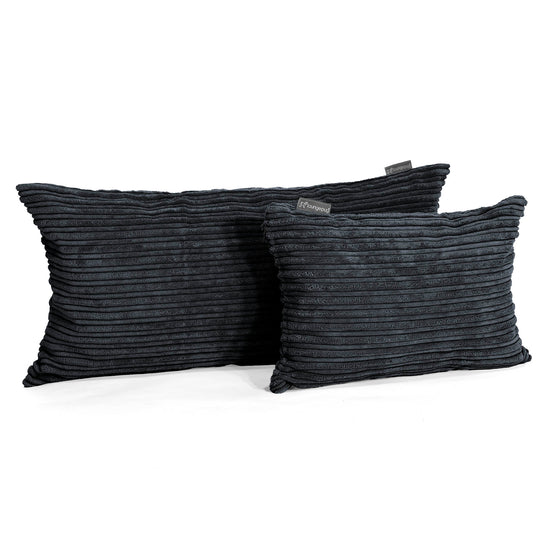CloudSac 50 Riesen Memory-Schaum Kissen 40 x 80cm - Cord Schwarz 03