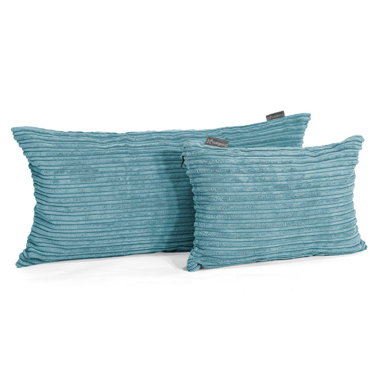CloudSac 50 Riesen Memory-Schaum Kissen 40 x 80cm - Cord Türkis 03