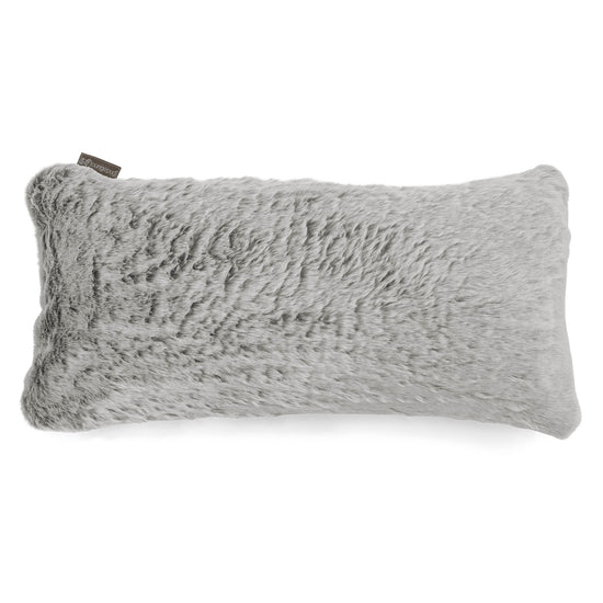 CloudSac 50 Riesen Memory-Schaum Kissen 40 x 80cm - Kaninchen Kunstfell Hellgrau 01