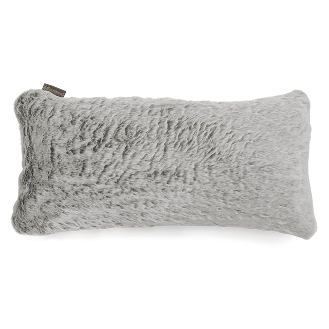 CloudSac 50 Riesen Memory-Schaum Kissen 40 x 80cm - Kaninchen Kunstfell Hellgrau 01