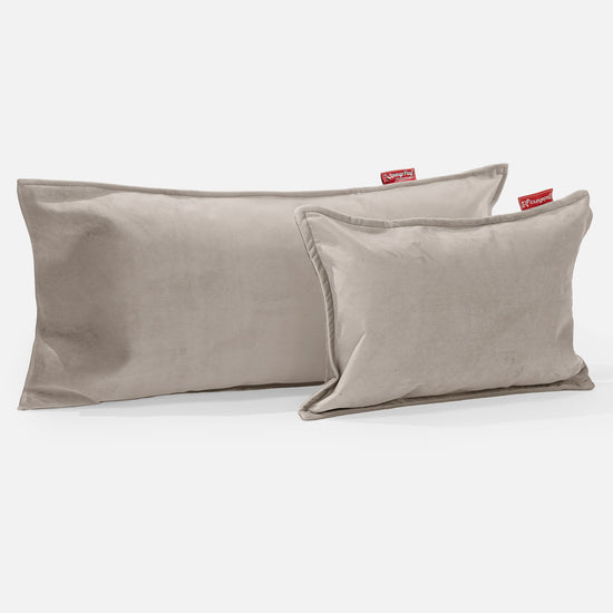 CloudSac 50 Riesen Memory-Schaum Kissen 40 x 80cm - Samt Nerzfarben 03