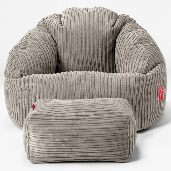 Bubble Sitzsack Sessel - Cord Nerzfarben 01