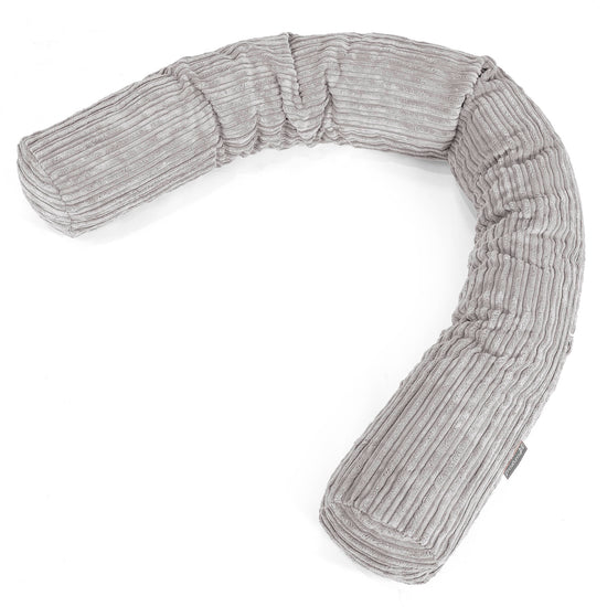 Seitenschläferkissen XXL - Cord Silber 01