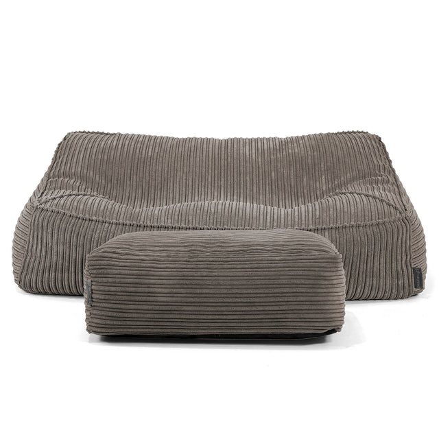 Das Slouchy Sitzsack Sofa - Cord Graphitgrau 01