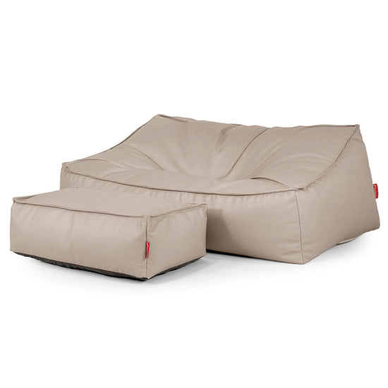 Das Slouchy Sitzsack Sofa - Veganes Leder Elfenbein 02