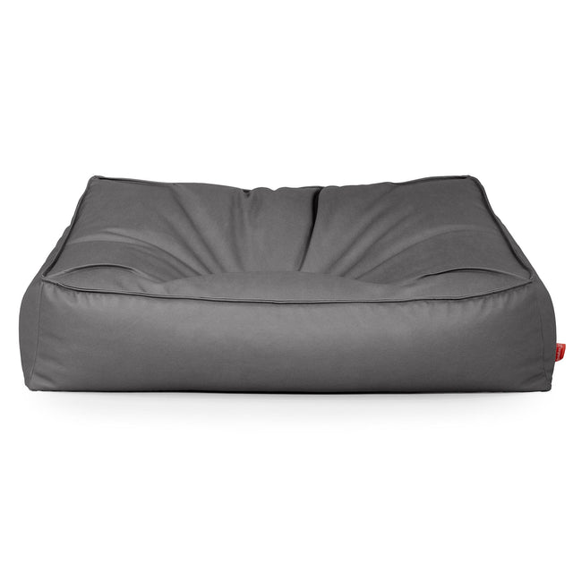 Das Slouchy Sitzsack Sofa - Veganes Leder Grau 01