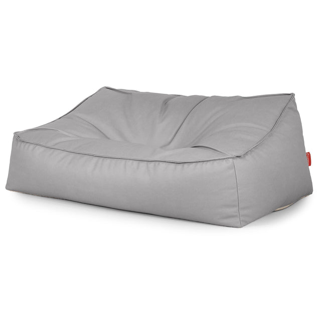 Das Slouchy Sitzsack Sofa - Veganes Leder Grau 03
