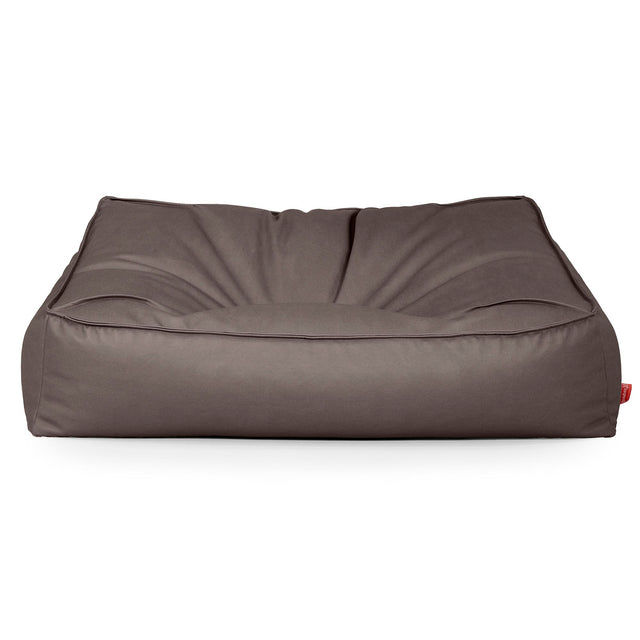 Das Slouchy Sitzsack Sofa - Veganes Leder Schoko 01