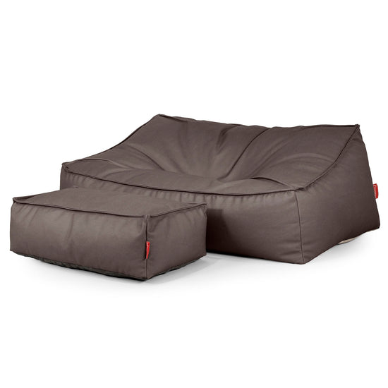 Das Slouchy Sitzsack Sofa - Veganes Leder Schoko 02