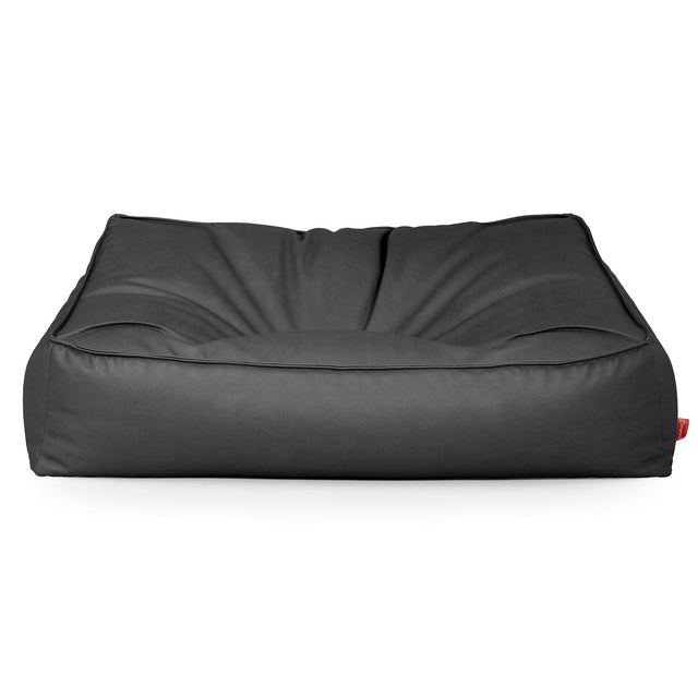 Das Slouchy Sitzsack Sofa - Veganes Leder Schwarz 01