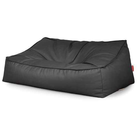 Das Slouchy Sitzsack Sofa - Veganes Leder Schwarz 03