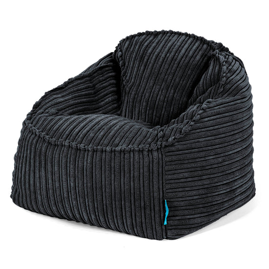 Der Slouchy Kinder Sitzsack 2-6 Jahre - Cord Schwarz 01
