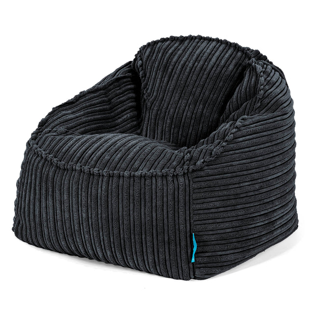 Der Slouchy Kinder Sitzsack 2-6 Jahre - Cord Schwarz 01
