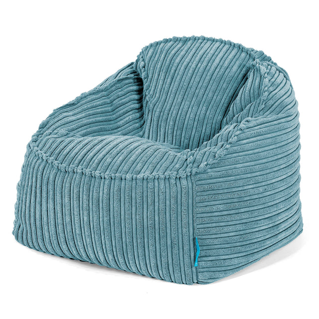 Der Slouchy Kinder Sitzsack 2-6 Jahre - Cord Türkis 01