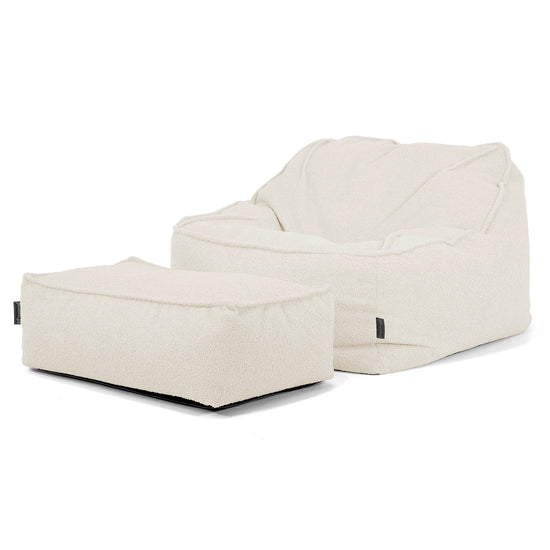 Der Slouchy Sitzsack Sessel - Bouclé Elfenbein_02