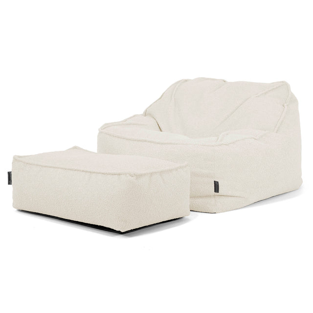 Der Slouchy Sitzsack Sessel - Bouclé Elfenbein_02