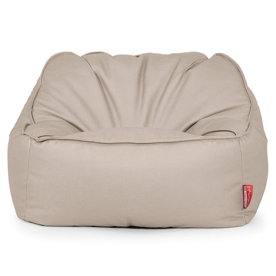 Der Slouchy Sitzsack Sessel - Veganes Leder Elfenbein 01