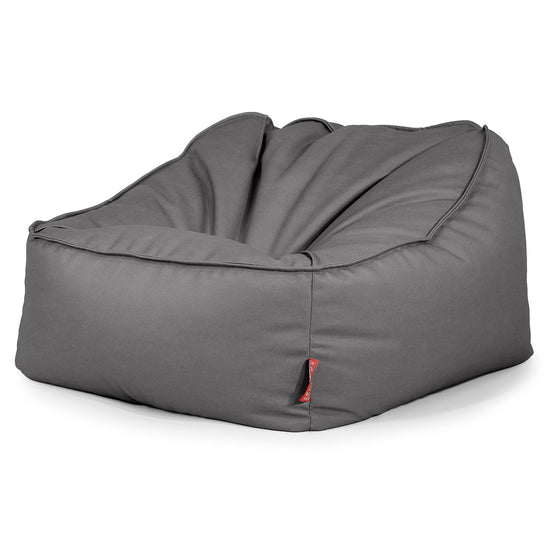 Der Slouchy Sitzsack Sessel - Veganes Leder Grau 03