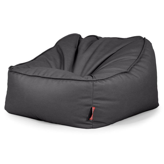 Der Slouchy Sitzsack Sessel - Veganes Leder Schwarz 03
