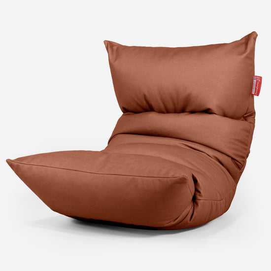 Eva Lounge Sitzsack - Veganes Leder Kastanienbraun 01