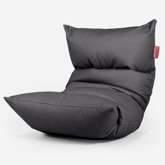 Eva Lounge Sitzsack - Veganes Leder Schwarz 01