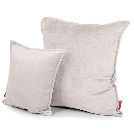 Extra Große Dekokissen / Sofa Kissenbezug 70 x 70cm - Chenille Creme 02
