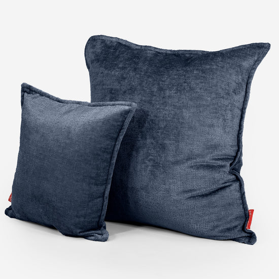 Extra Große Dekokissen / Sofa Kissenbezug 70 x 70cm - Chenille Marineblau 02